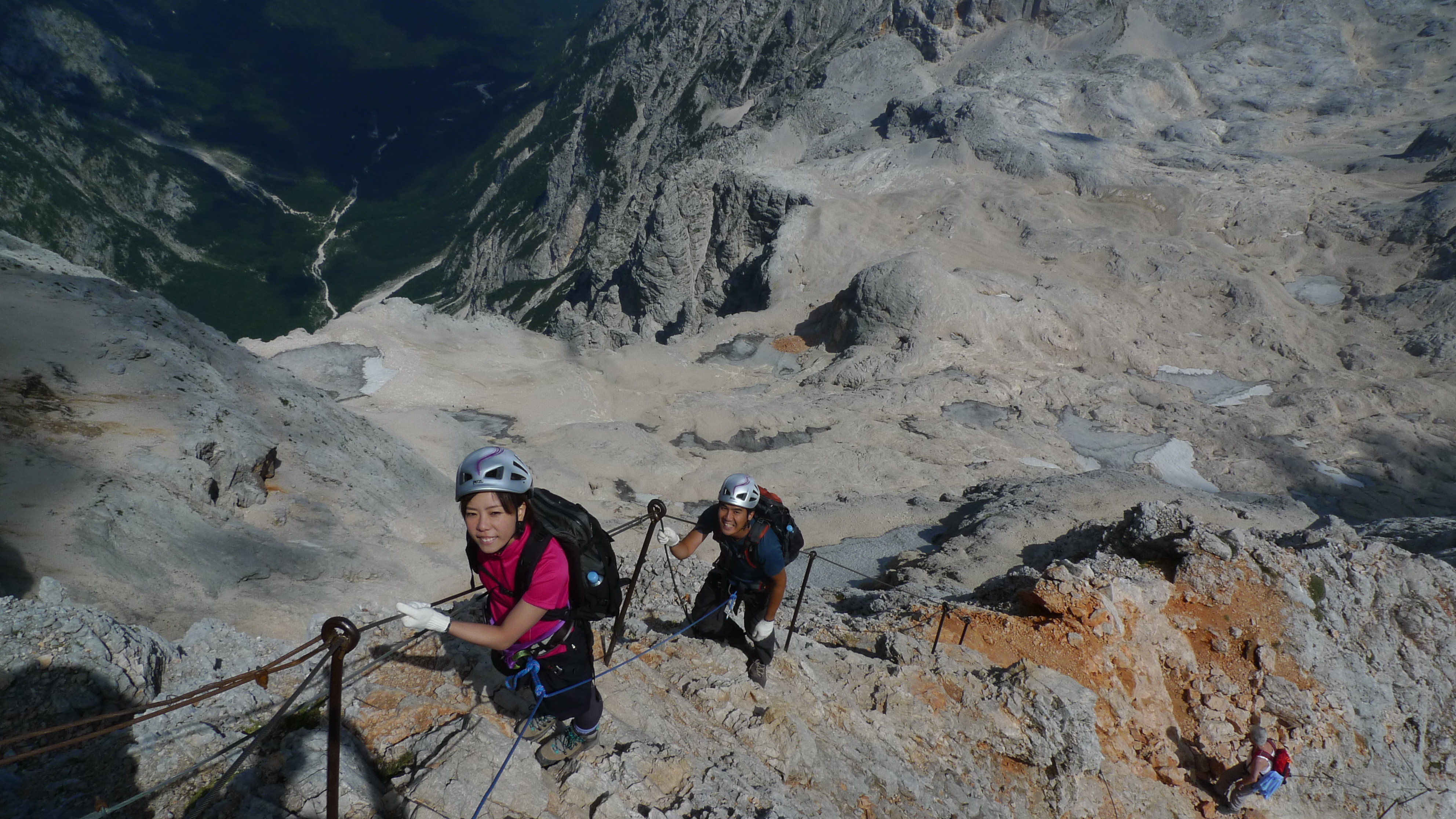 wiew to the glacier valley of Krma from the top part of Triglav route